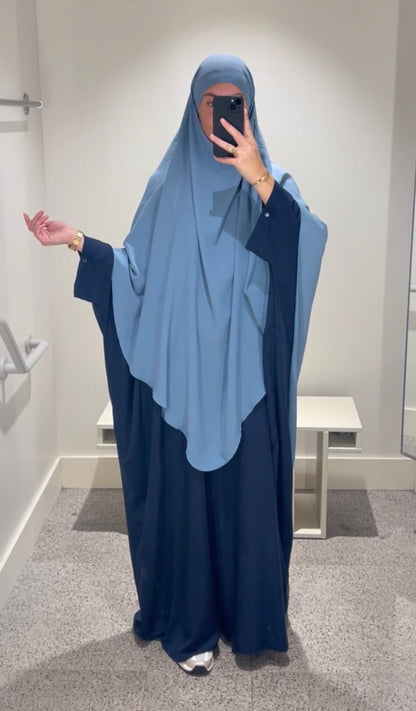 Abaya Maryam bleu nuit (nidha)