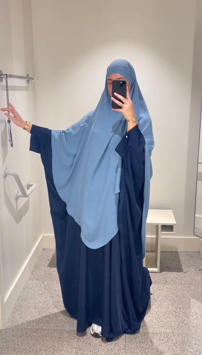 Abaya Maryam bleu nuit (nidha)