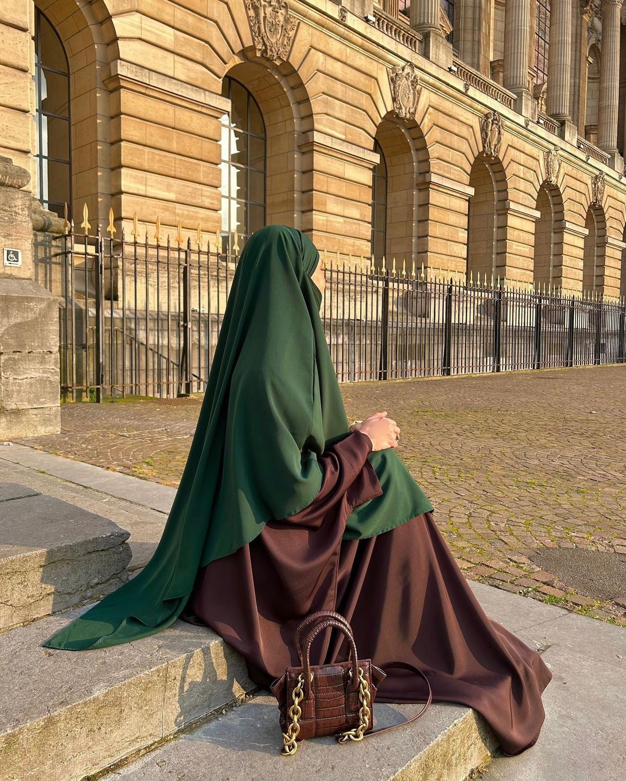 Khimar Layna vert émeraude