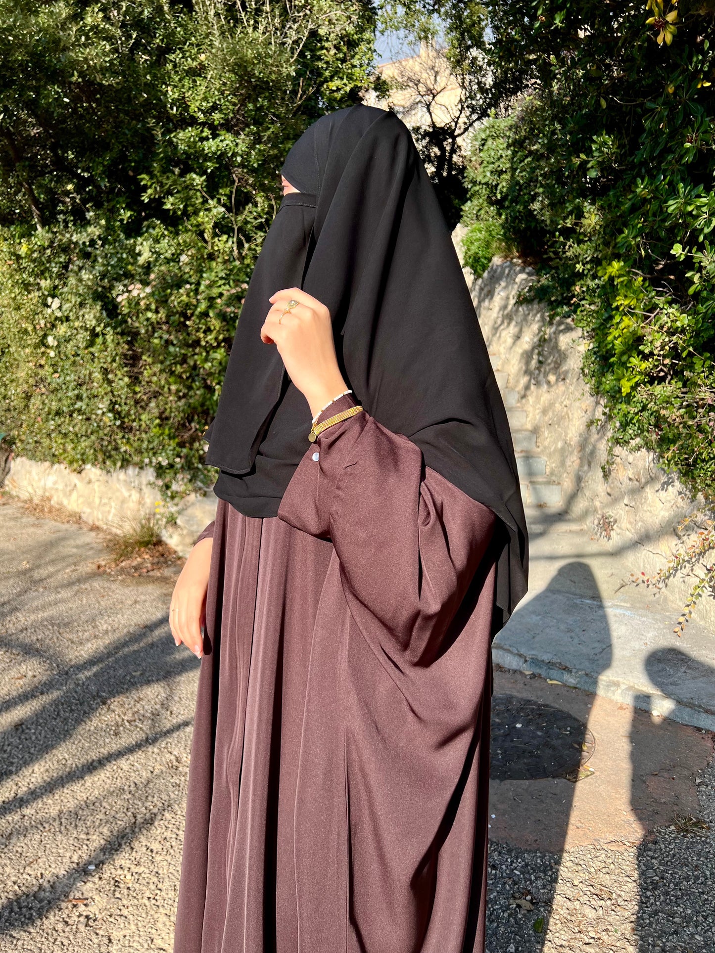 Abaya Hafsa Marron chocolat (nidha)