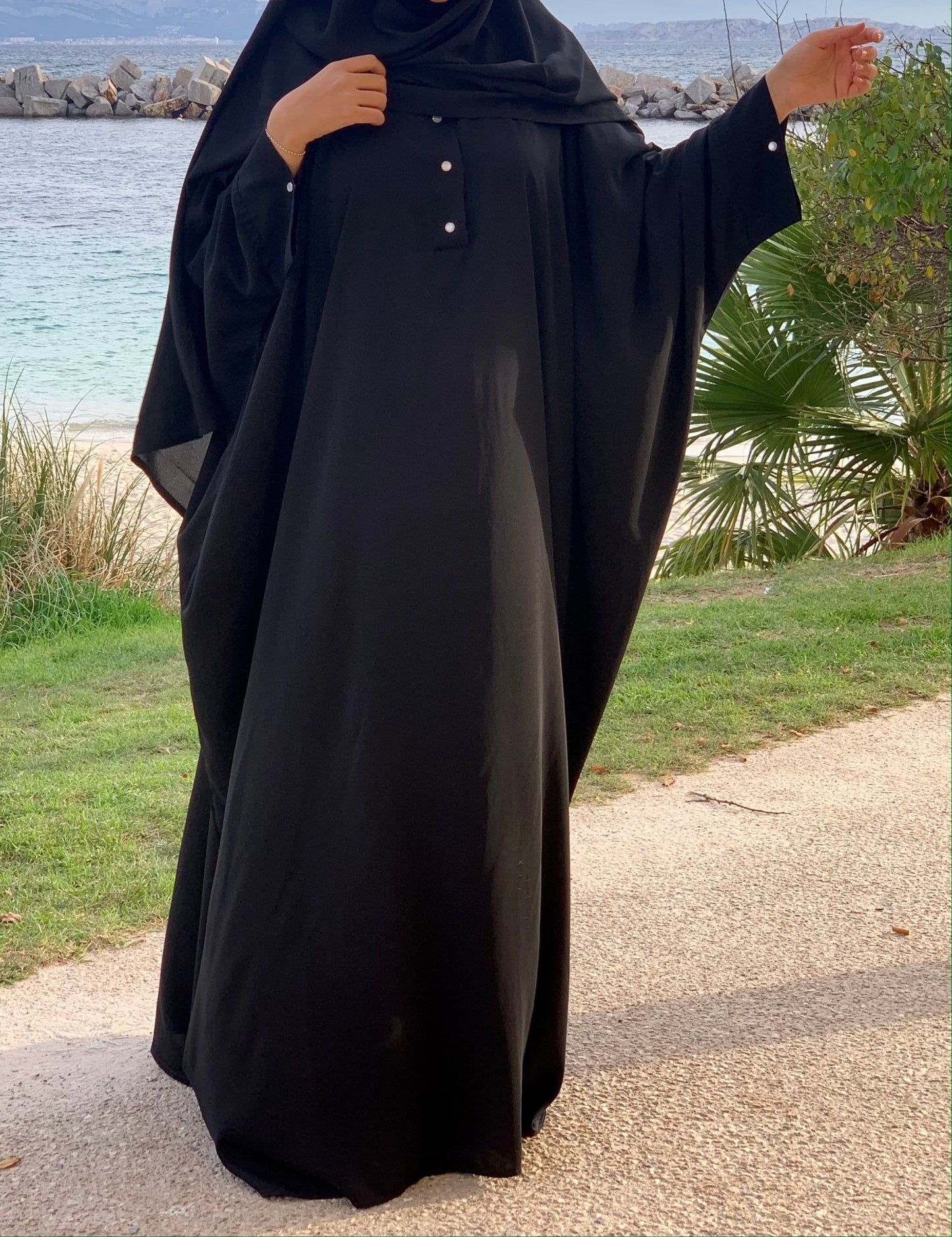 Abaya Maryam noir (nidha)