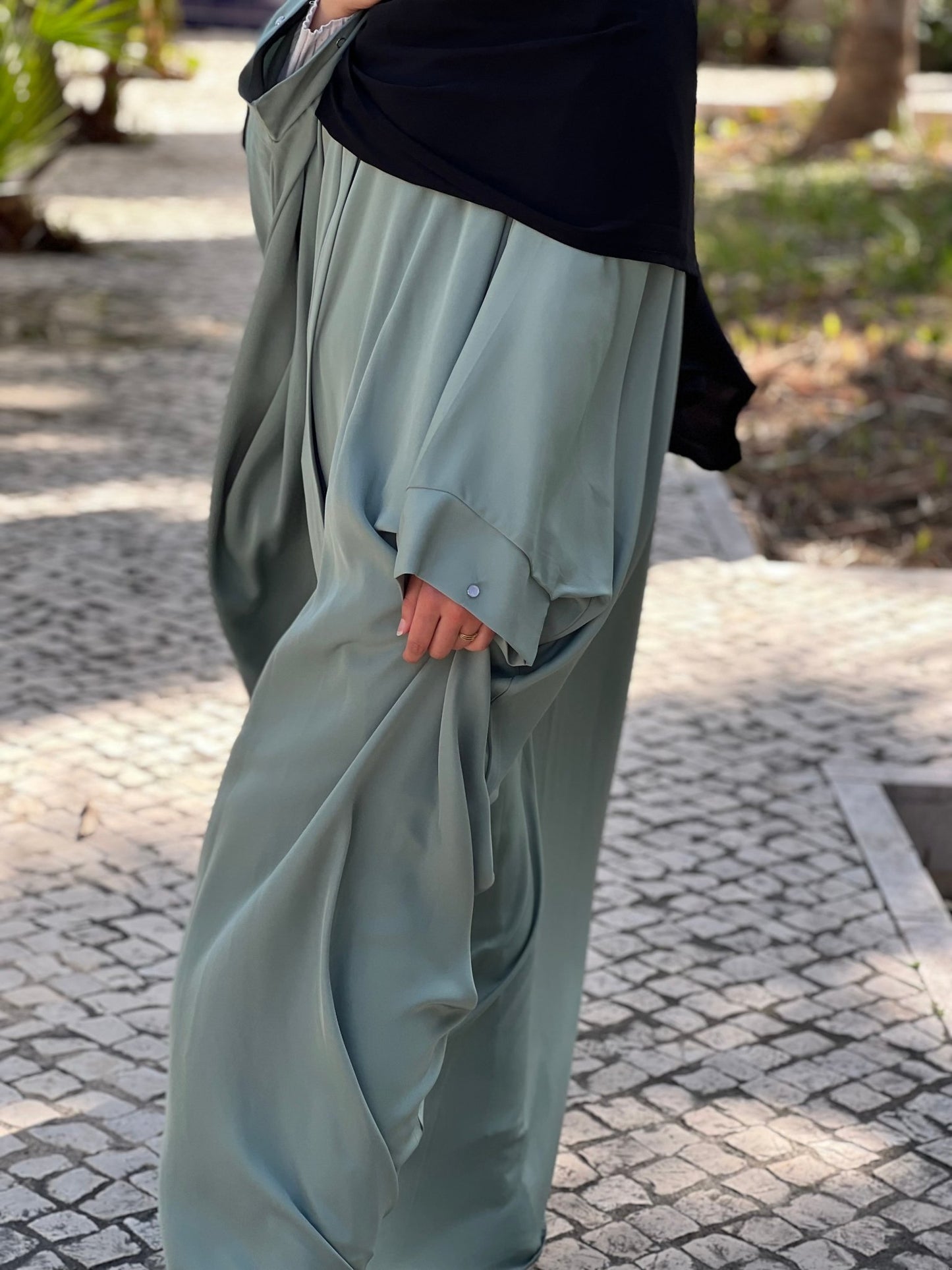 Abaya Hafsa Vert d’eau (nidha)