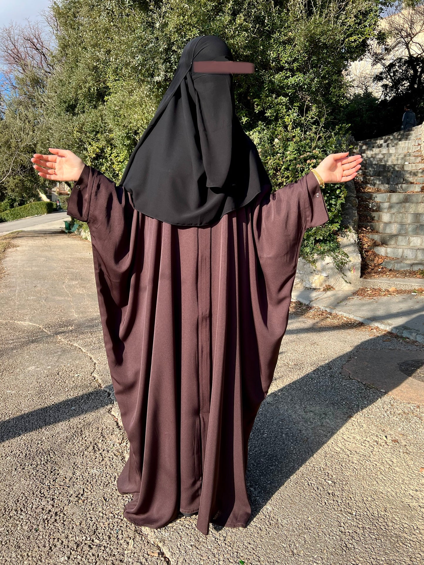 Abaya Hafsa Marron chocolat (nidha)