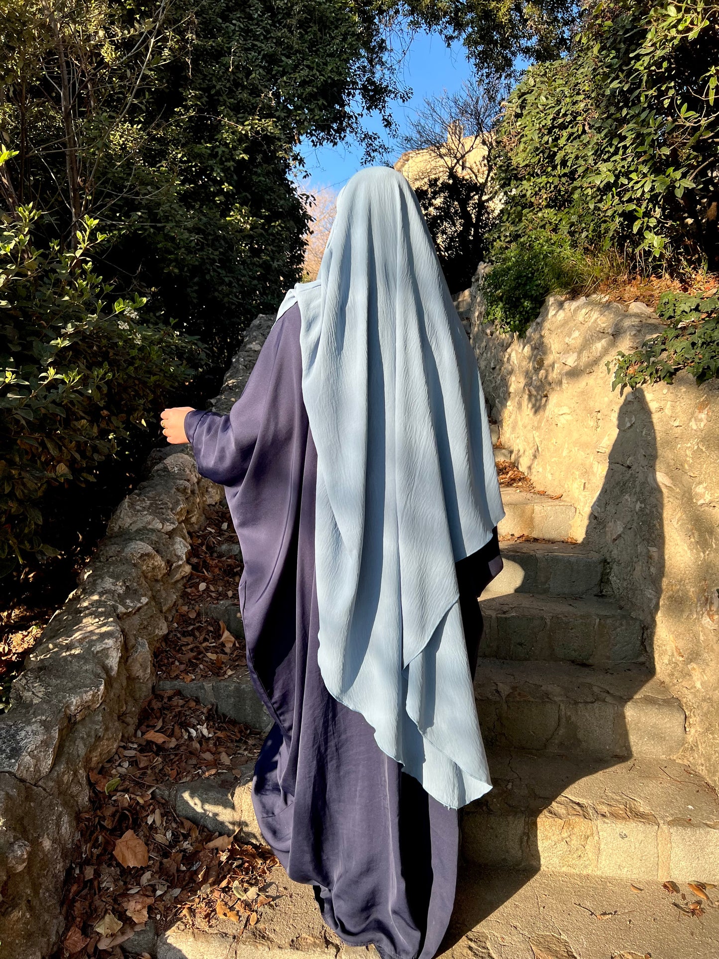 Khimar jazz bleu ciel